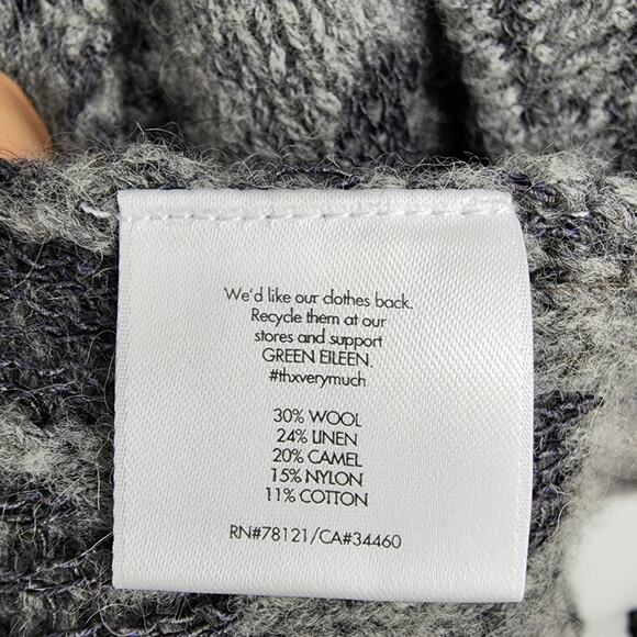 Eileen Fisher System Drape Front Open Long Shawl Collar Sweater Size XS - Picture 3 of 5